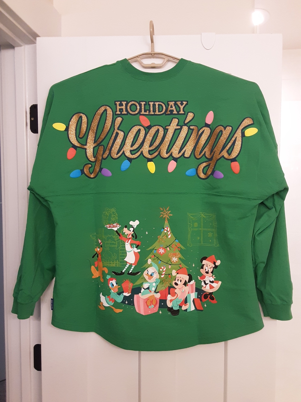 Disney Green 'Holiday Greetings' Christmas Spirit Jersey